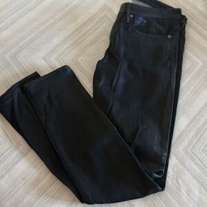 Helmut Lang Women’s Black Coated Straight Leg/Skinny Jeans